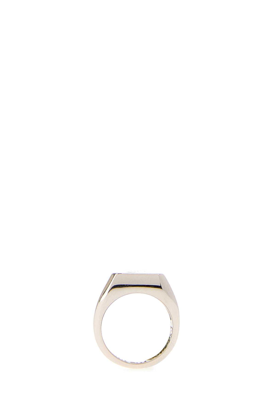 Silver Metal Carlo Ring Platinumblackcz Anelli