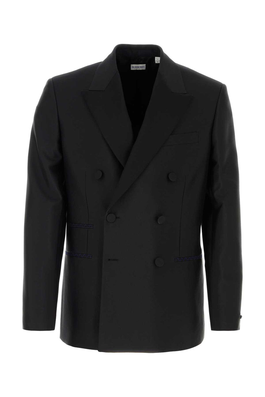 Burberry Exterior: 60% Virgin Wool 40% Silk; Lining: 100% Cupro blazer in black