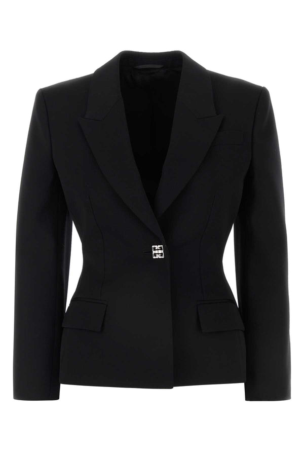 Givenchy Exterior: 100% Wool blazer in black