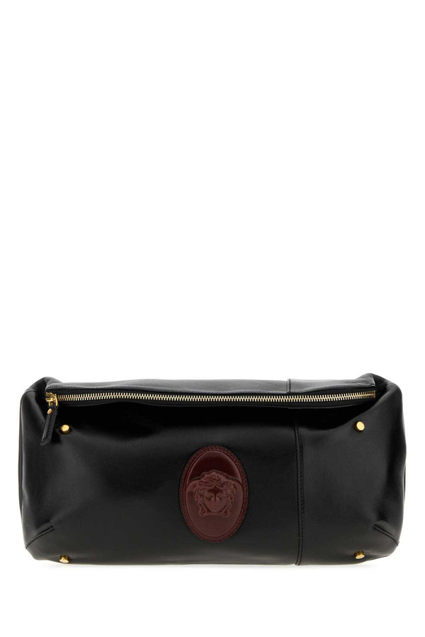 Versace Exterior: 100% Nappa leather belt bag in black