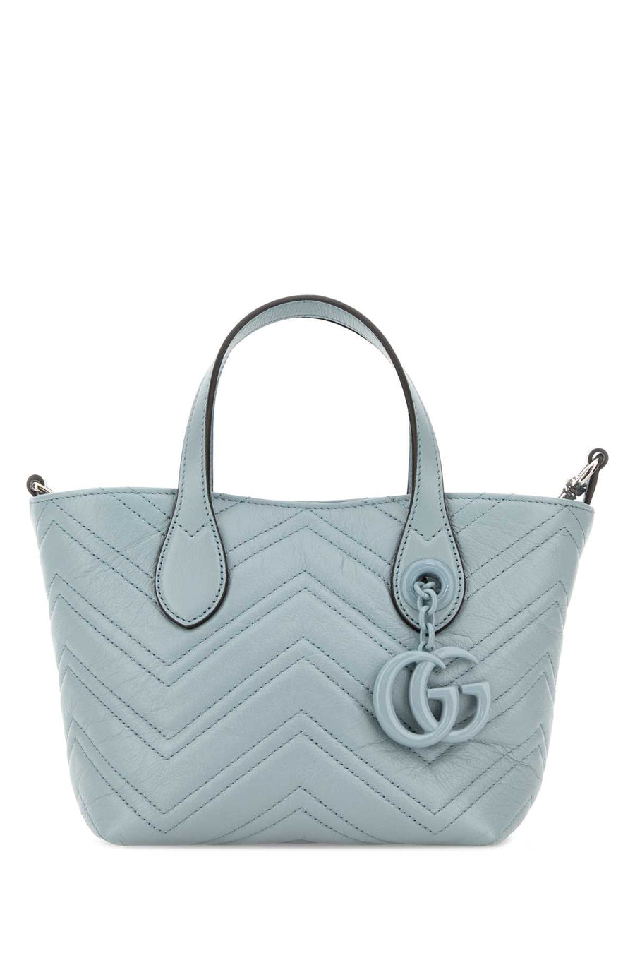 Gucci With Exterior: 100% Nappa leather; Lining: 100% Fabric; Finishing: Enameled metal shoulder bag in blue