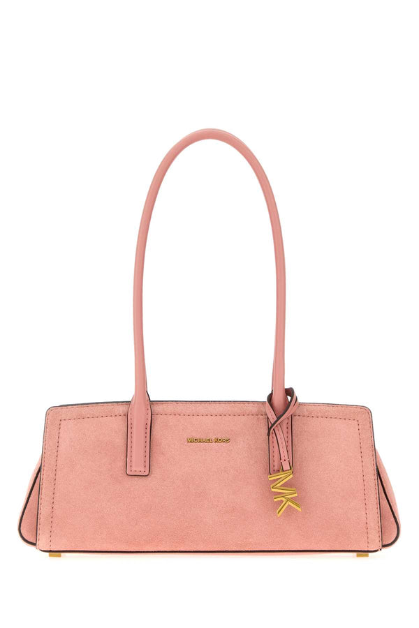Michael By Michael Kors Shoulder Exterior: 100% Suede shoulder bag in pink