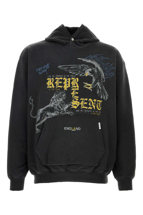 Slate Cotton Sweatshirt Washedblack Exterior: Felpe