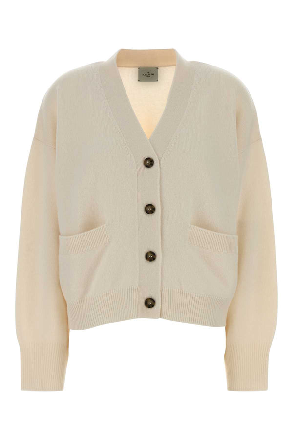 Le Kasha With 100% Organic cashmere cardigan in white