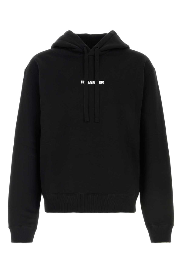 Jil Sander 100% Cotton hoodie in black