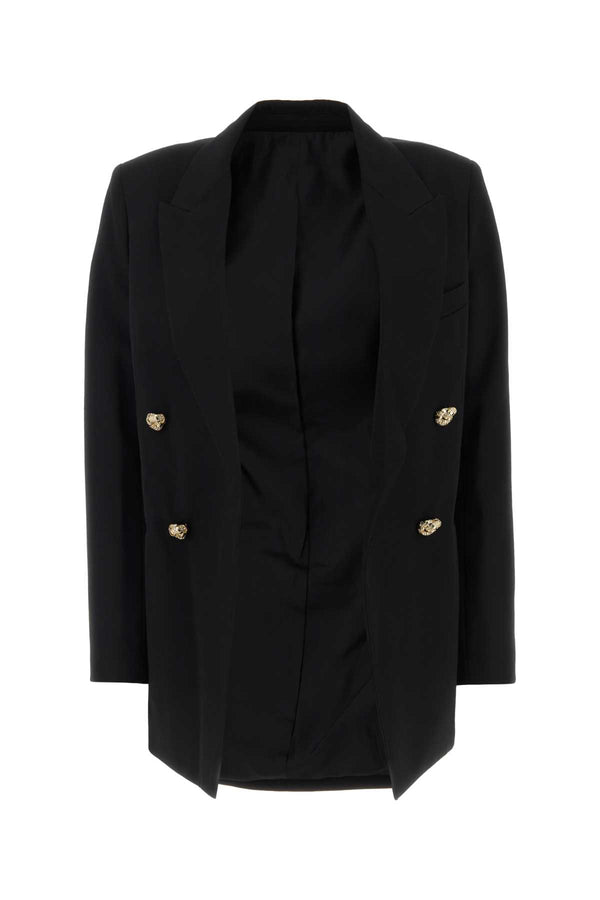 Lanvin Exterior: 100% Wool blazer in black