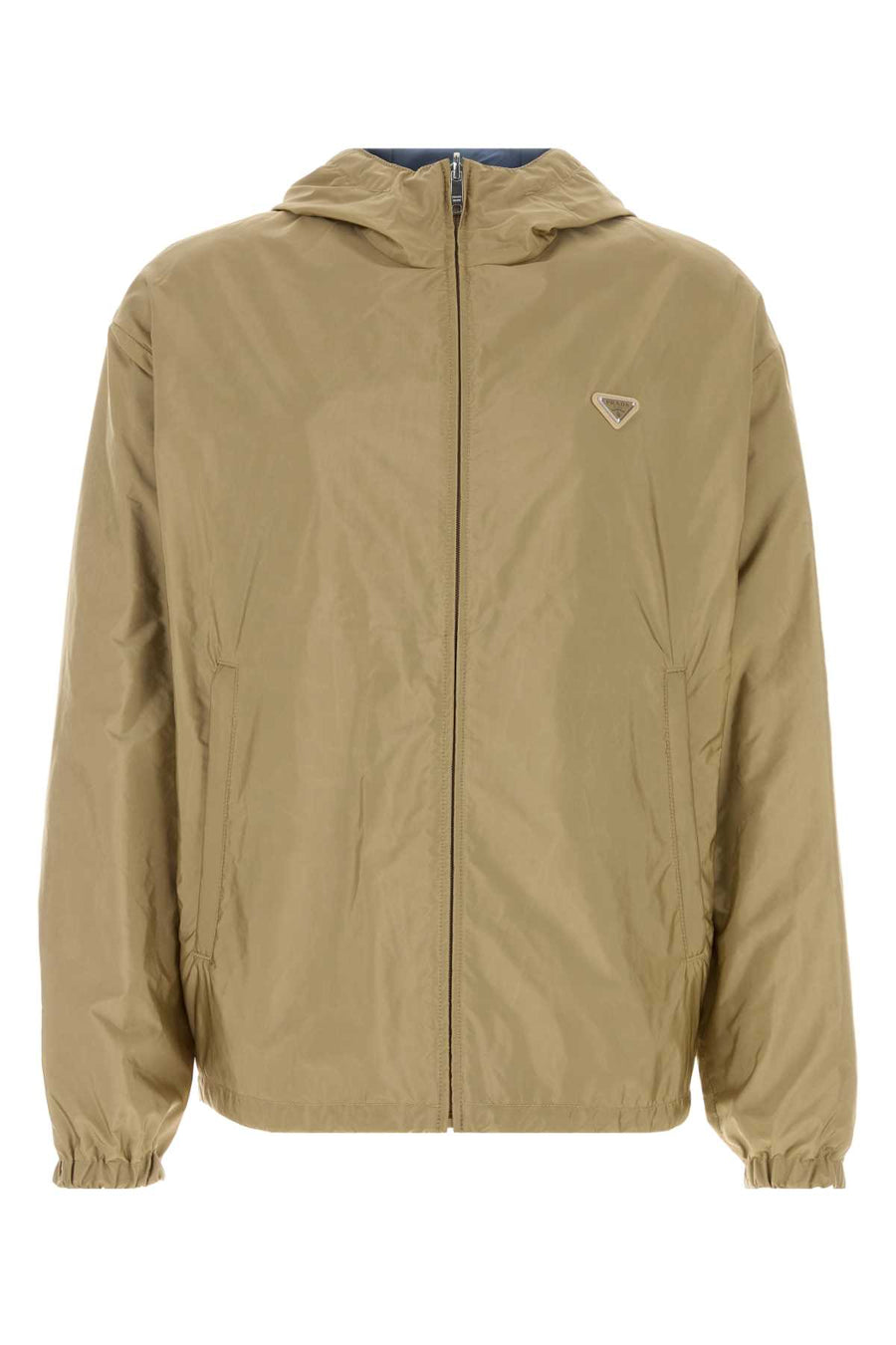 Prada Exterior: 100% Re-Nylon; Interior: 100% Re-Nylon jacket in beige