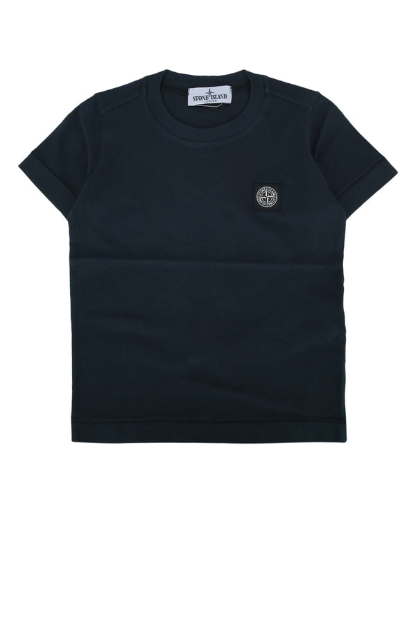 Stone Island Kids 100% cotton t-shirt in navy