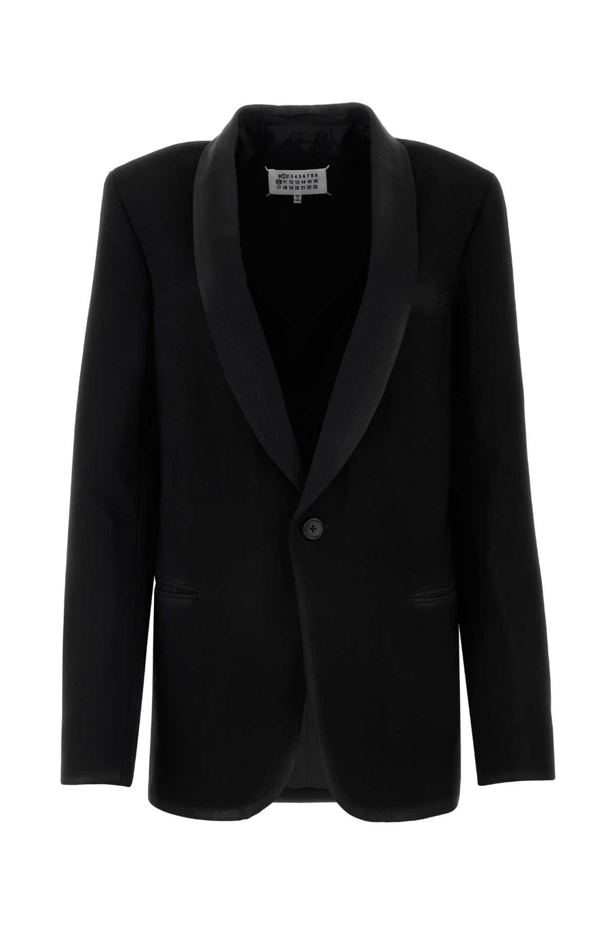 Maison Margiela Exterior: 100% Cotton; Lining: 100% Viscose blazer in black