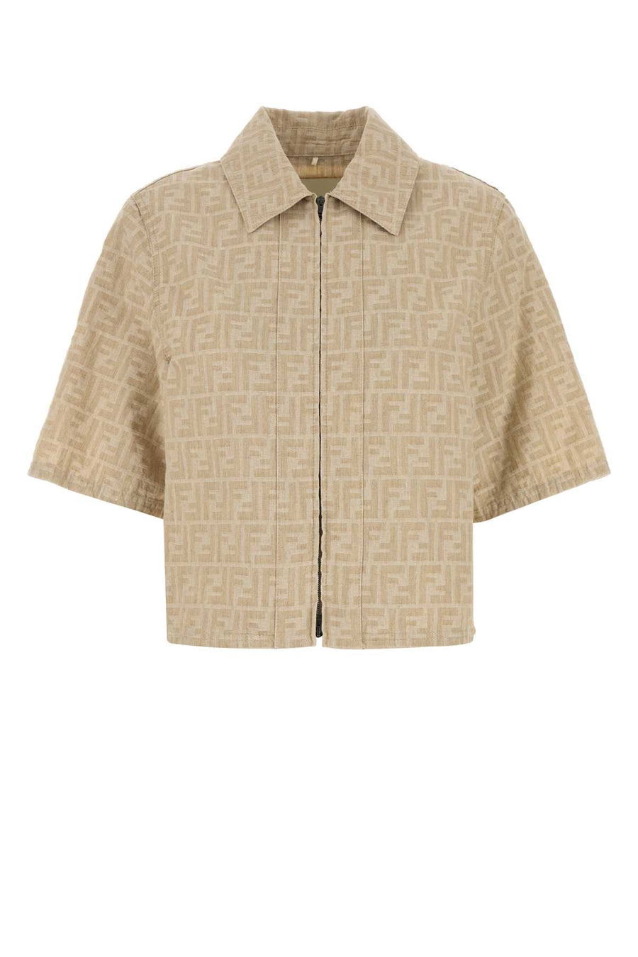 Fendi Chambray 50% Linen shirt in beige