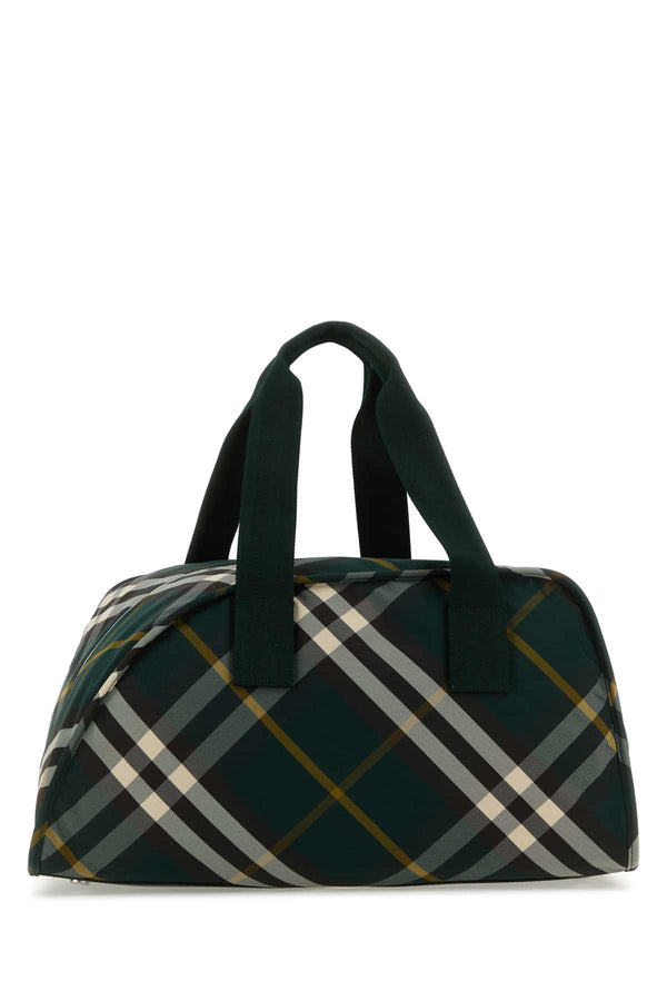 Burberry Exterior: 100% Nylon travel bag in green