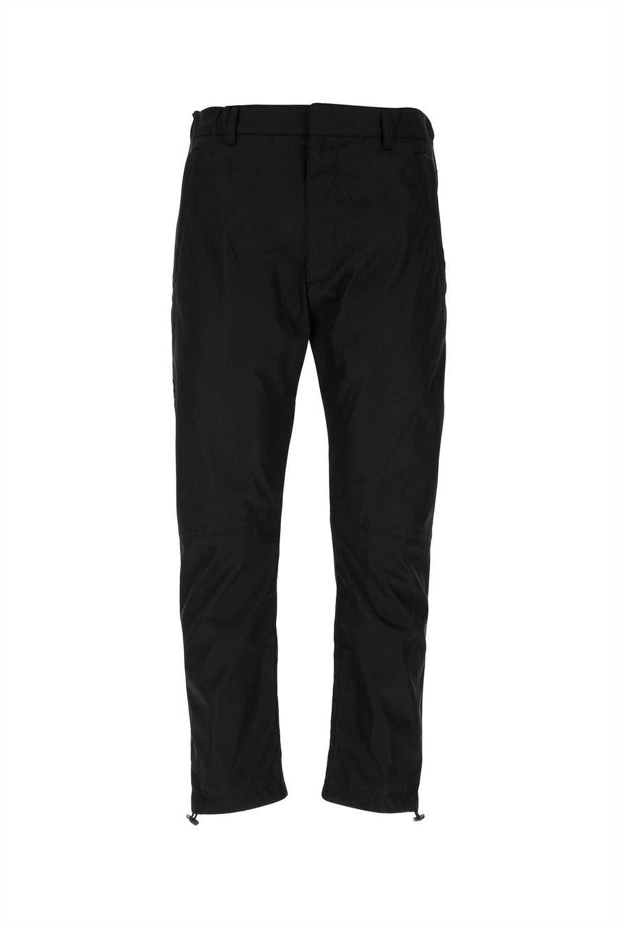 Prada 100% recycled polyamide trousers in black