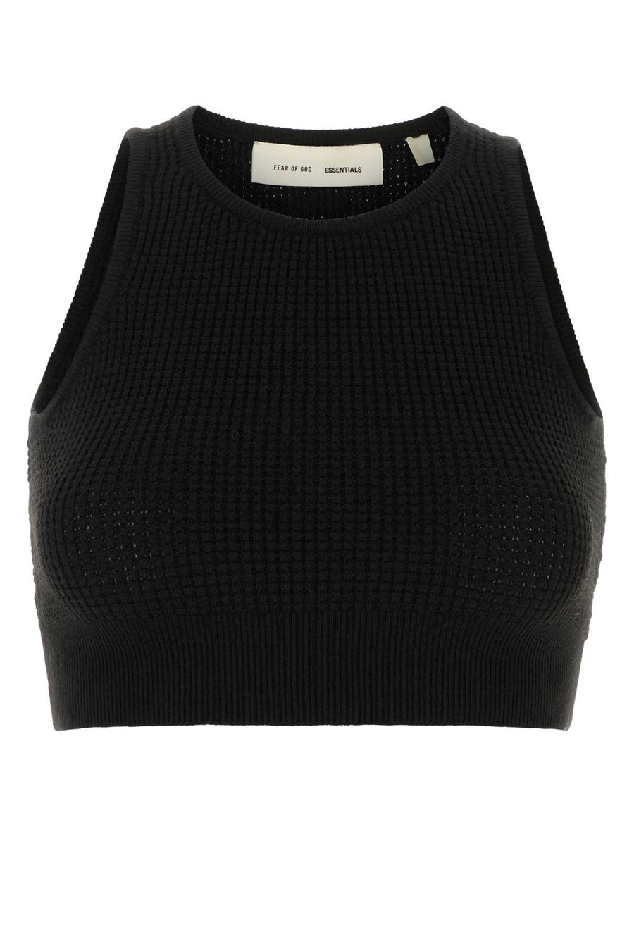 Fear Of God Essential Waffle 88% Polyester tank top in black