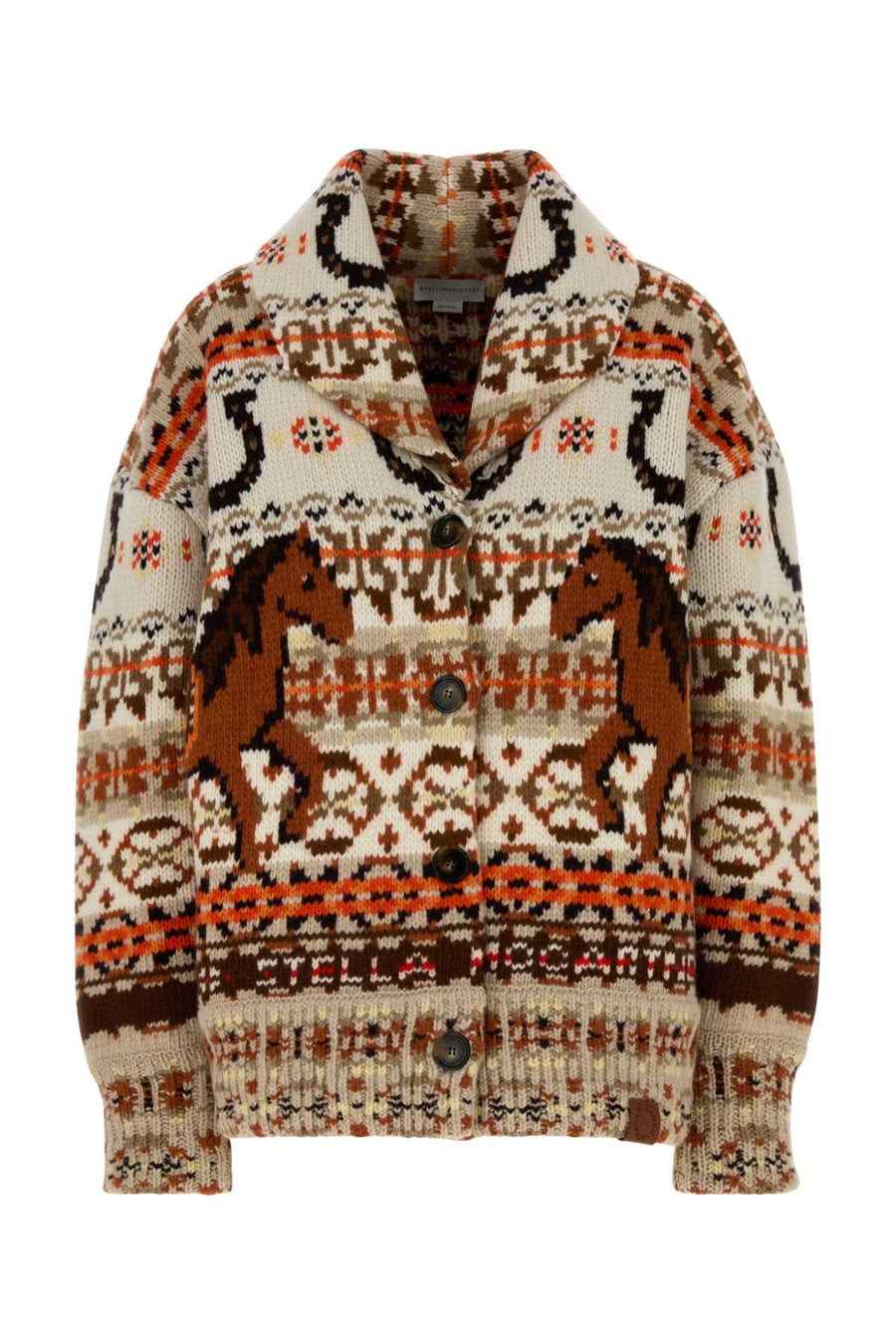 Stella McCartney 100% Virgin wool cardigan in multicolor