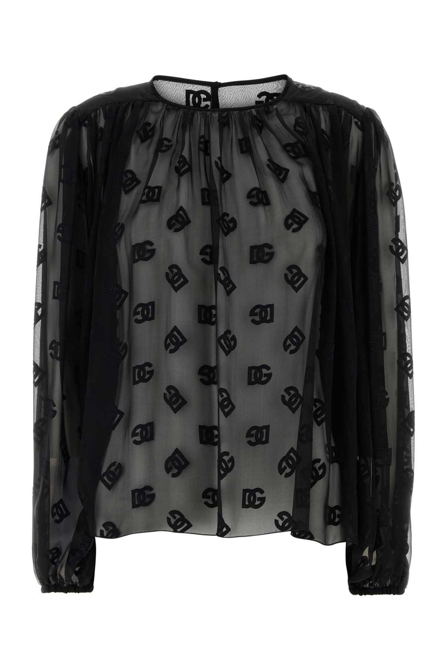 Dolce & Gabbana Logo 60% Silk blouse in black