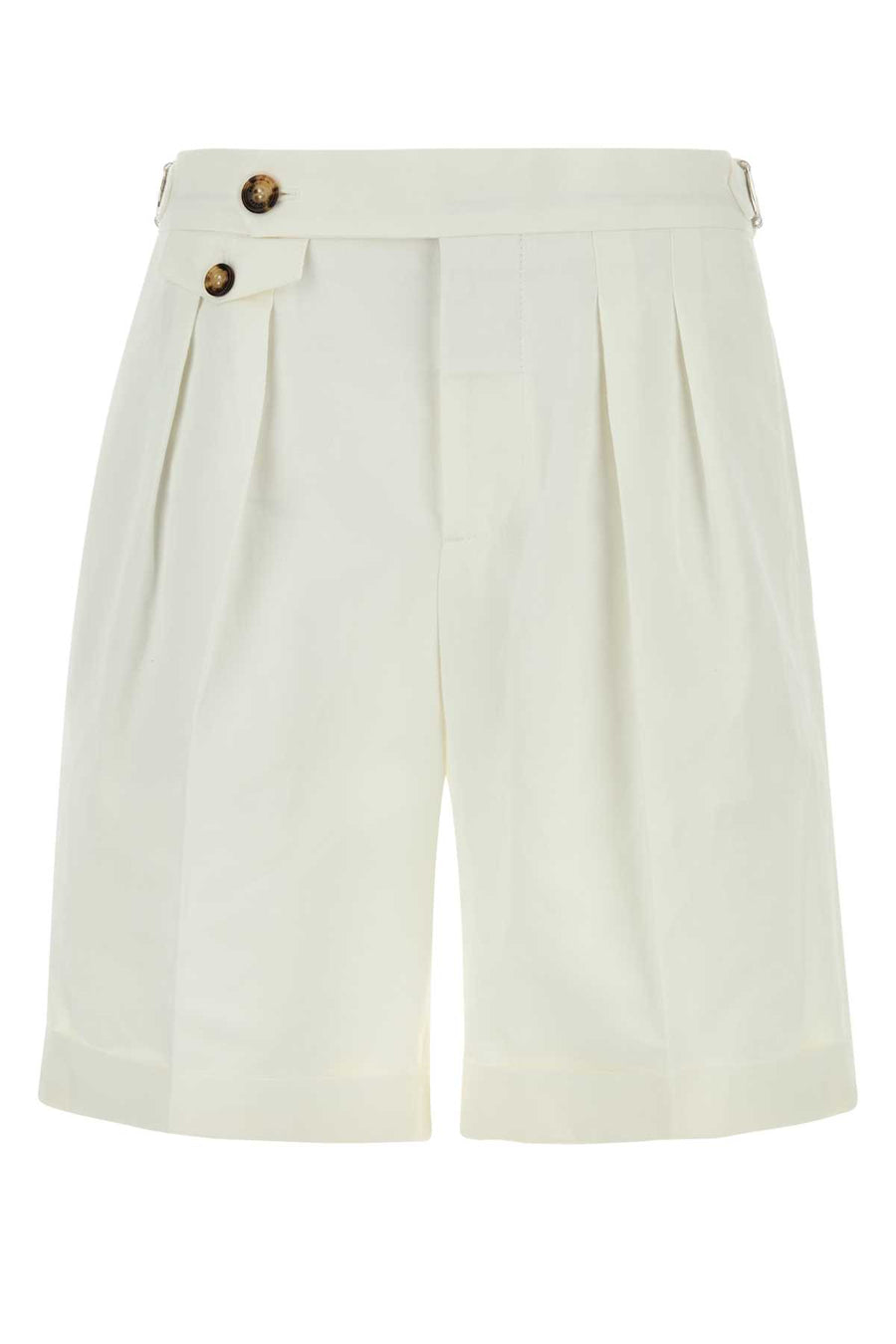 Brunello Cucinelli 55% Cotton 45% Linen bermuda shorts in white