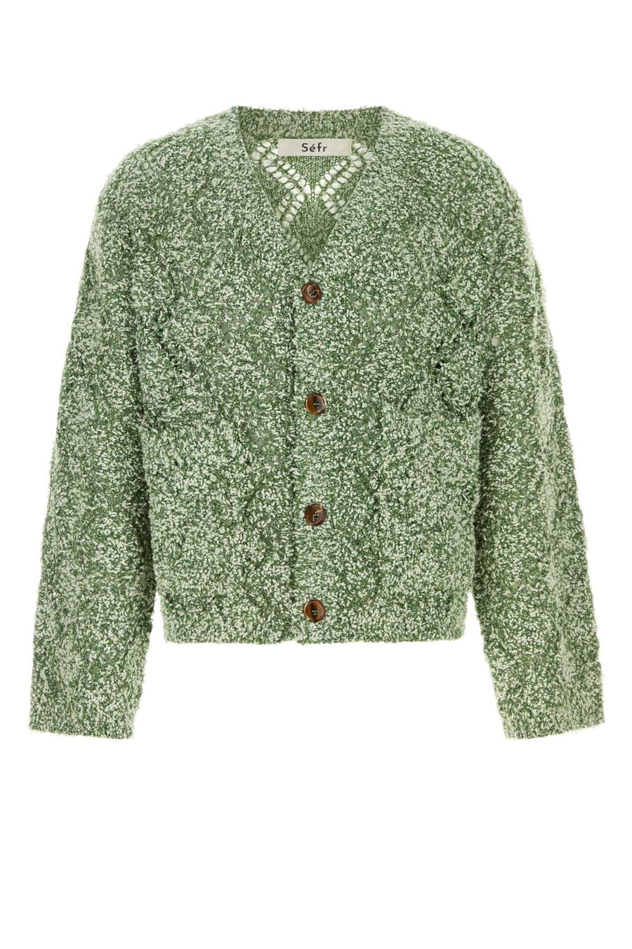 Sefr Cardigan 48% Wool cardigan in green