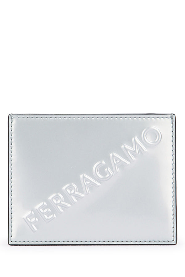 Ferragamo 100% Leather wallet in silver