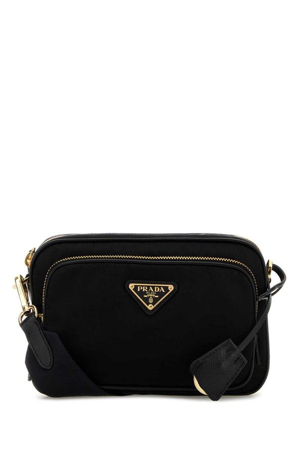 Prada Exterior: 100% Re-Nylon crossbody bag in black