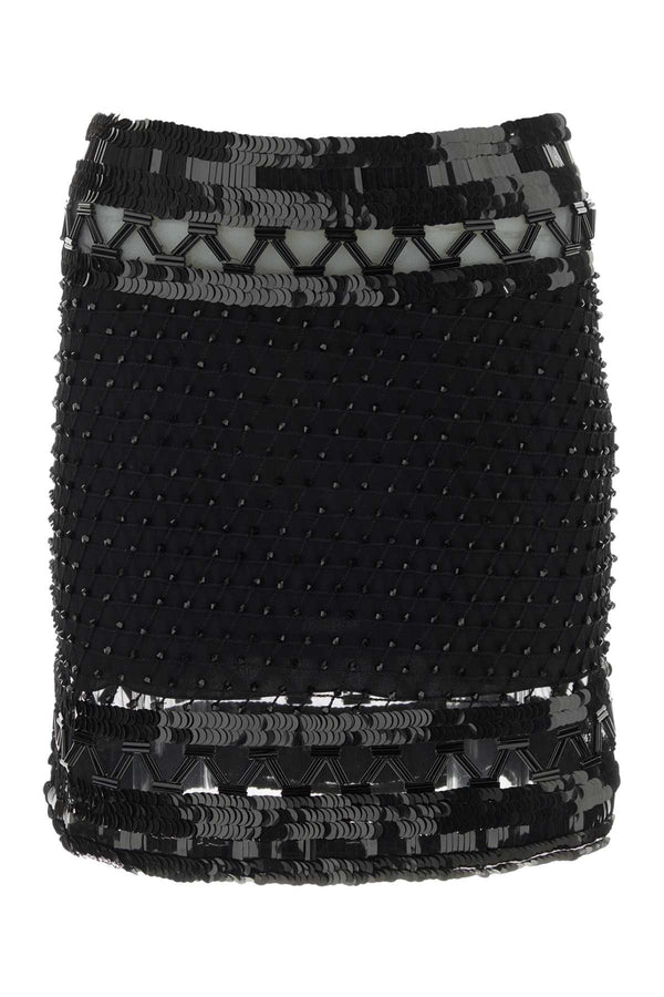 Alberta Ferretti Exterior: 100% Nylon; Lining: 81% Acetate skirt in black