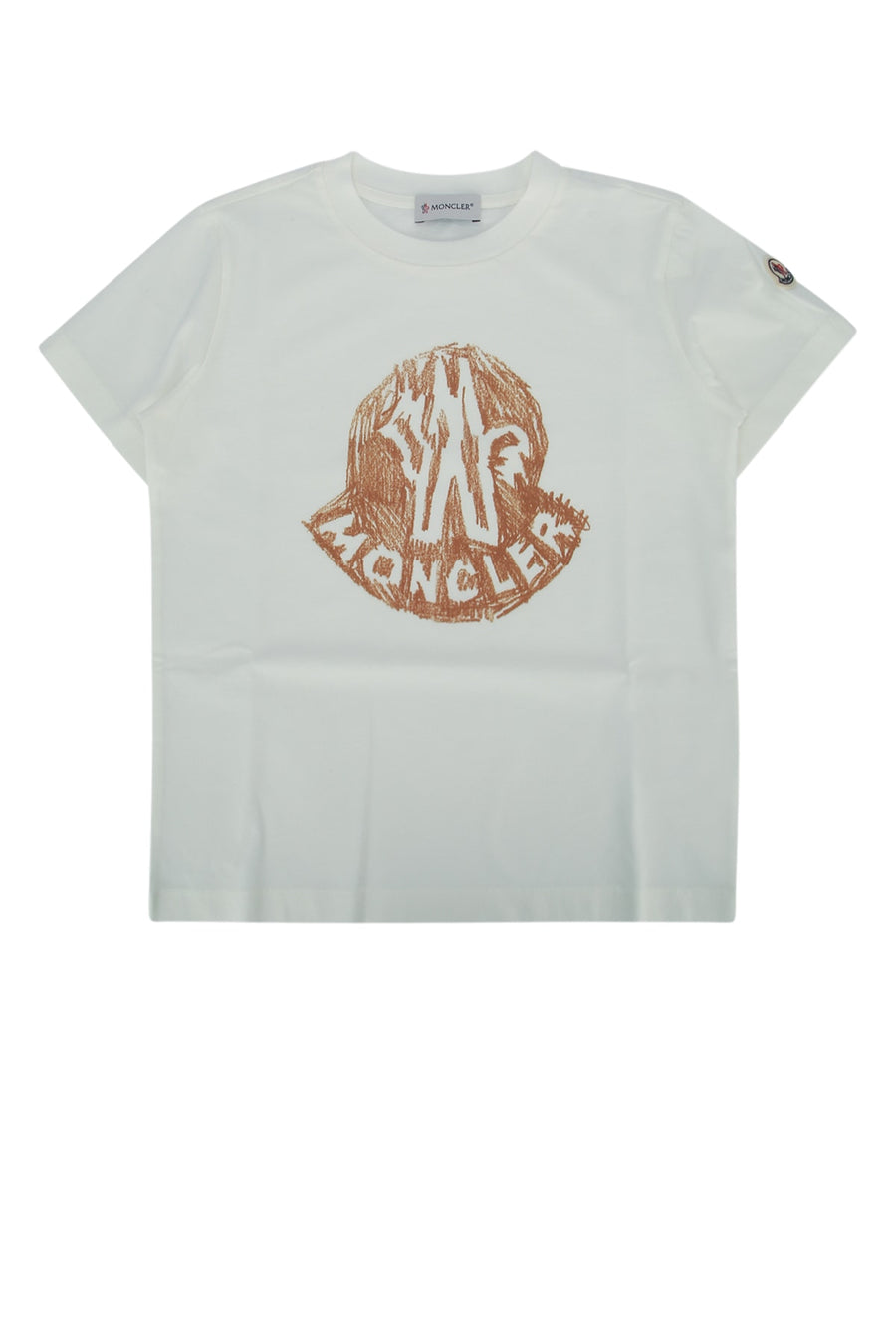 Moncler Jr 100% Cotton t-shirt in white