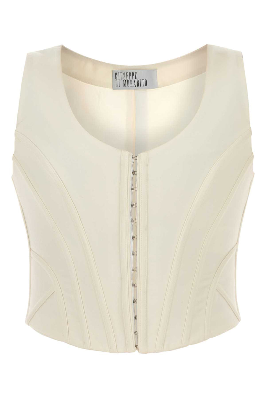 Giuseppe Di Morabito Exterior: 100% Virgin wool; Lining: 100% Viscose bodysuit in white
