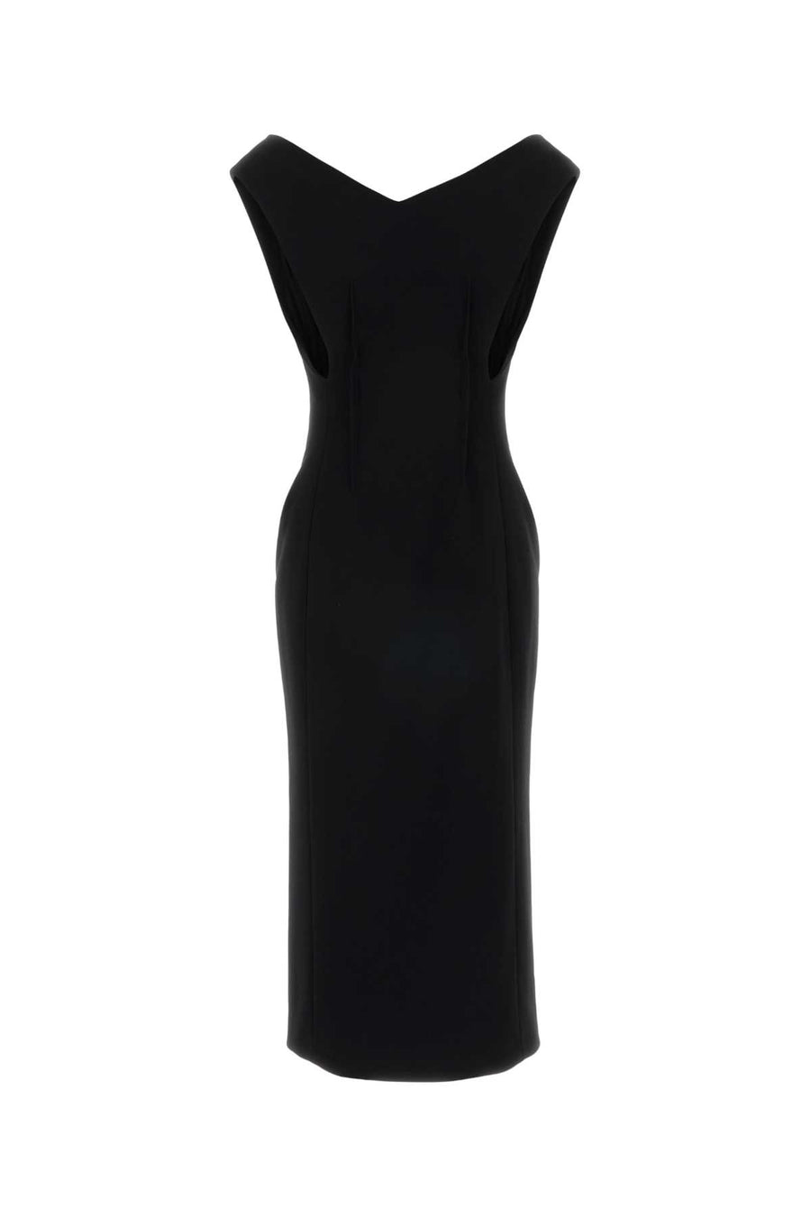 Jil Sander 60% Acetate 40% Polyester (exterior); 95% Viscose 5% Elastane (lining) dress in black