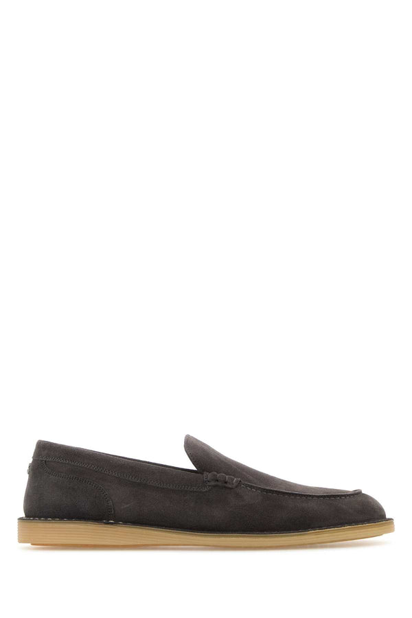 Dolce & Gabbana Exterior: 100% Calf Suede loafer in gray