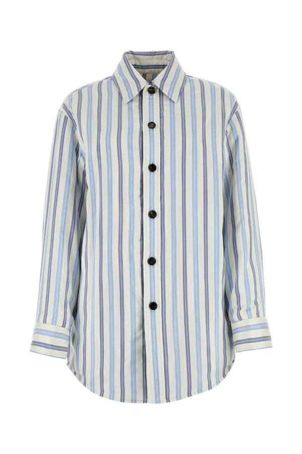Bottega Veneta Exterior: 100% Silk shirt in blue