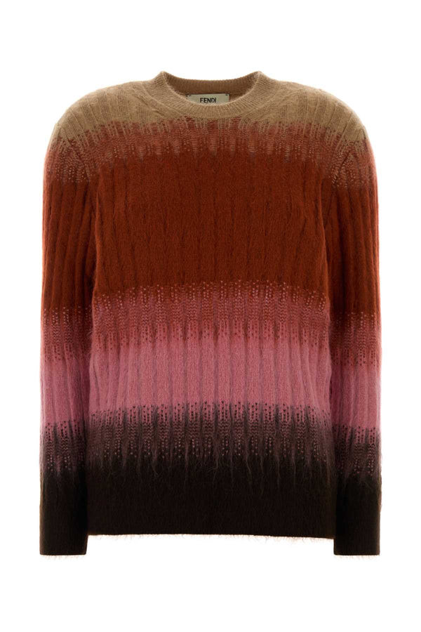 Fendi 67% Mohair sweater in multicolor