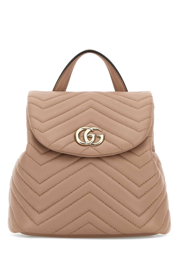 Gucci Exterior: 100% Nappa leather backpack in beige