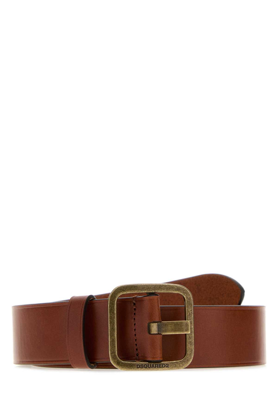 Dsquared2 Vacchetta Exterior: 100% Leather; Finishing: Antiqued golden metal belt in brown