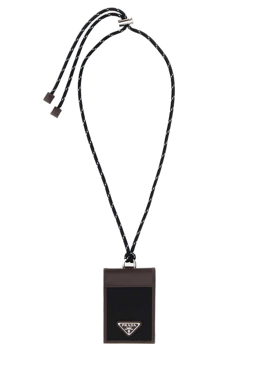 Prada Exterior: 100% Canvas card case in black