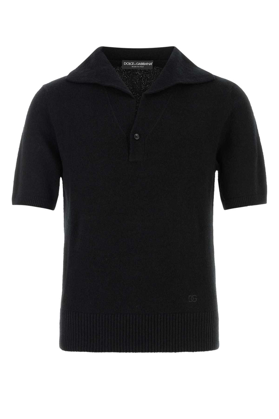 Dolce & Gabbana 65% Cotton polo in black
