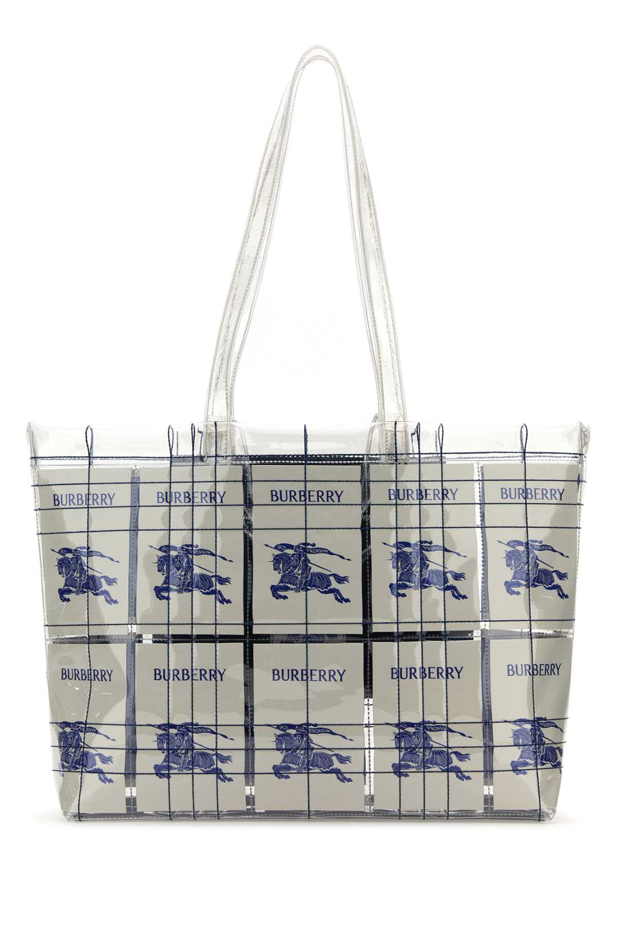 Burberry Exterior: 100% PVC tote bag in white