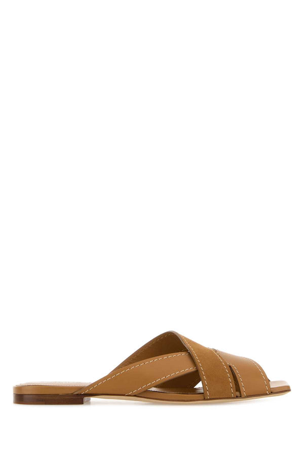 Tod's Flat Exterior: 100% Leather flat in beige