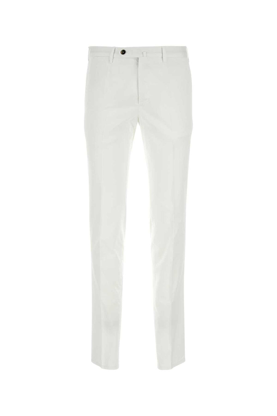 Pt Torino 94% Cotton trousers in white