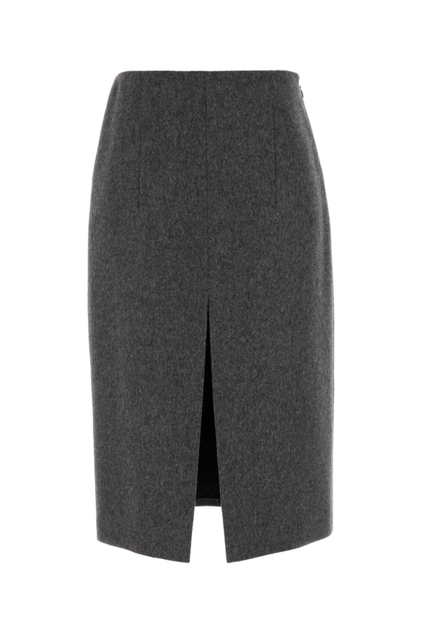 Prada 100% Virgin Wool skirt in gray