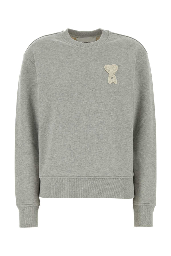 AMI Paris Classic 100% Cotton sweatshirt in gray