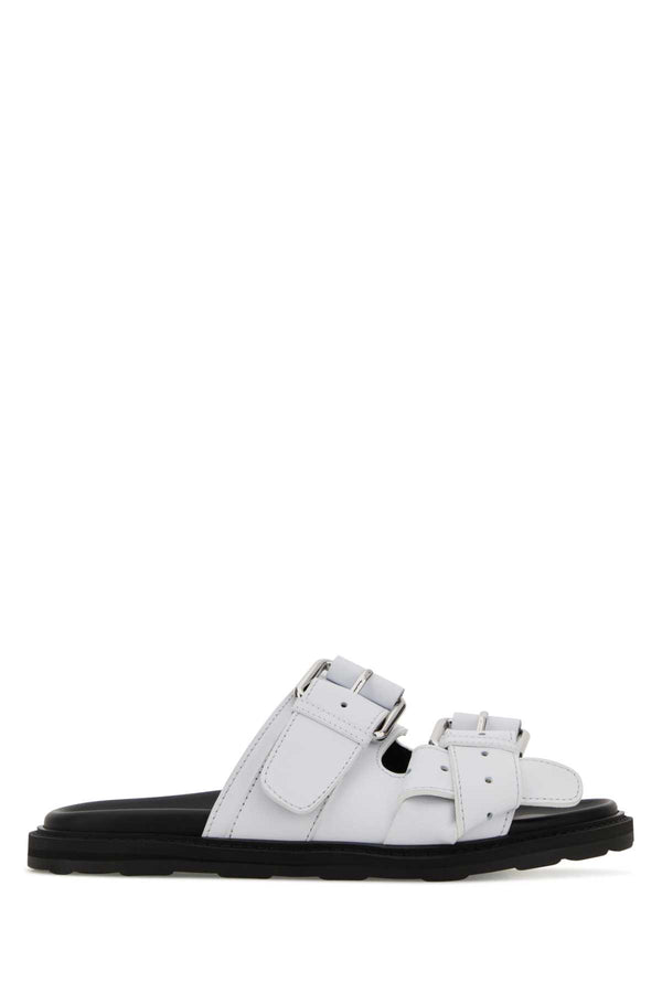 Moschino Exterior: 100% Leather slider in white