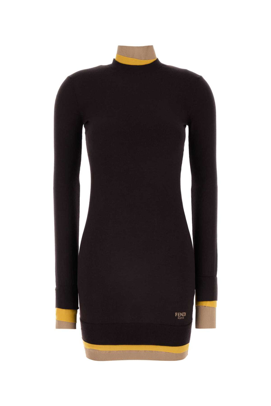 Fendi Exterior: 55% Wool 23% Nylon 12% Viscose 8% Polyurethane 2% Polyester dress in black