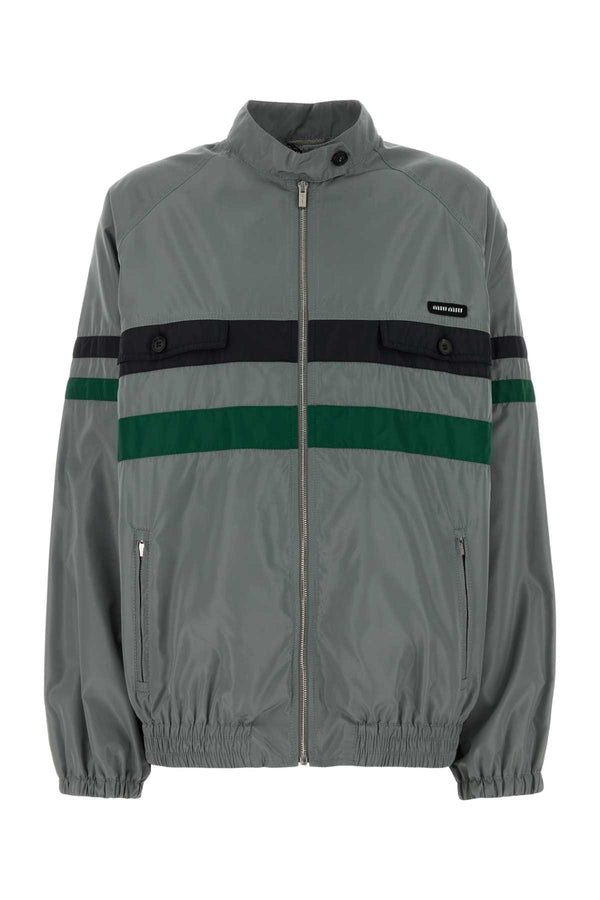 Miu Miu Exterior: 76% Recycled polyester jacket in gray