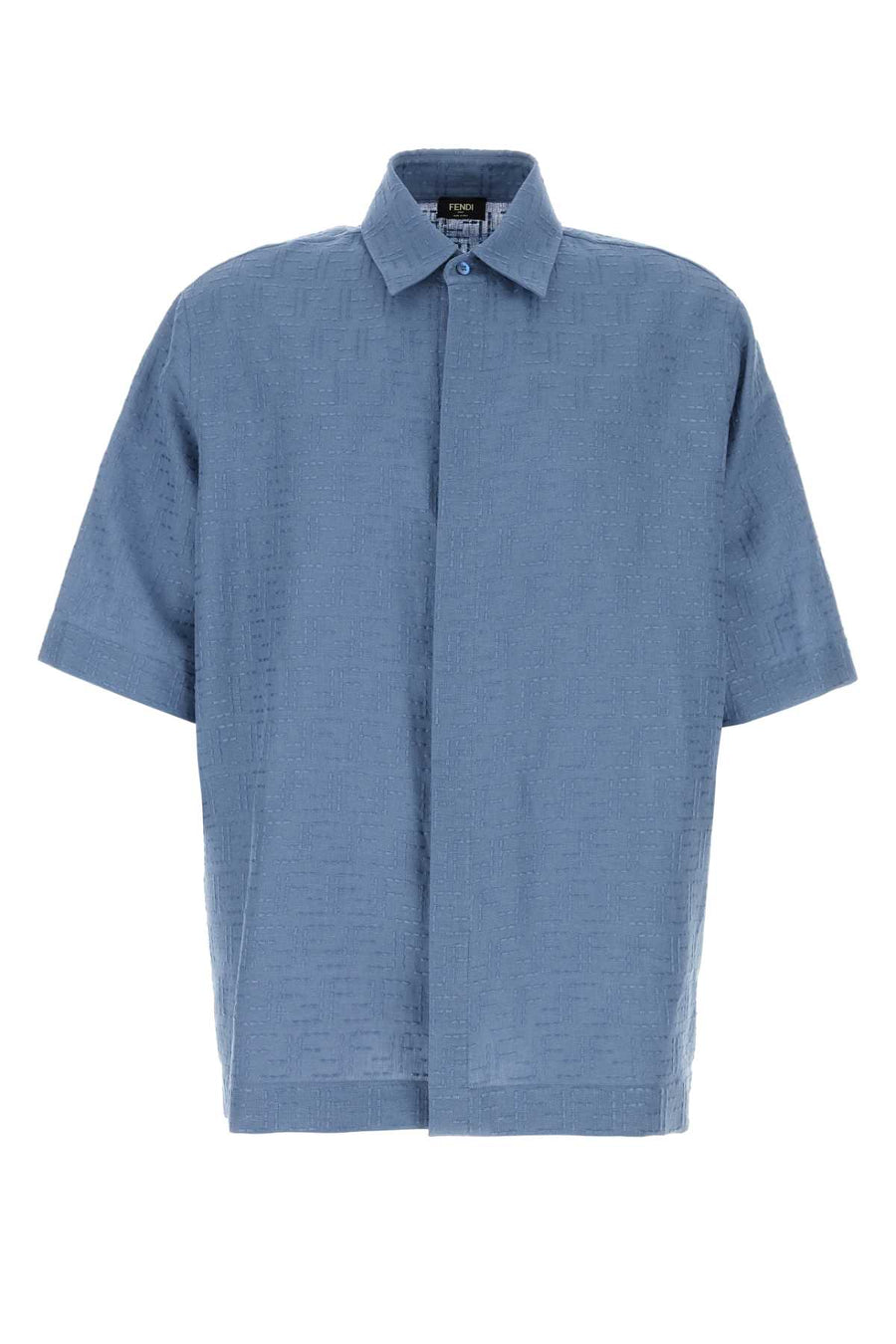 Fendi 83% Linen shirt in blue