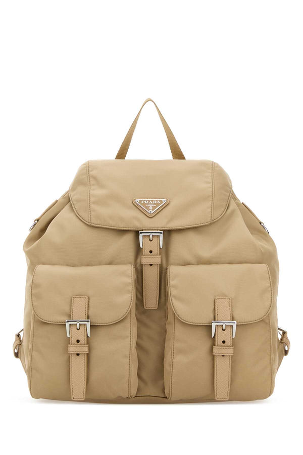 Sand Canvas Backpack Cammello Zaini