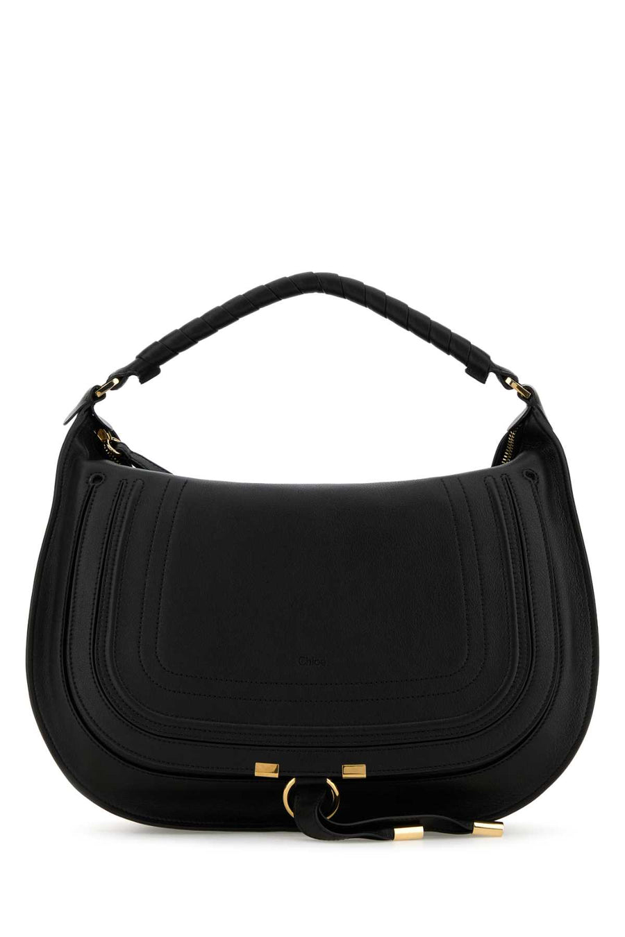 Chloé Marcie Main: 100% leather (domestic calf coated); Secondary: 100% leather (domestic calf split suede); Lining: 68% linen shoulder bag in black