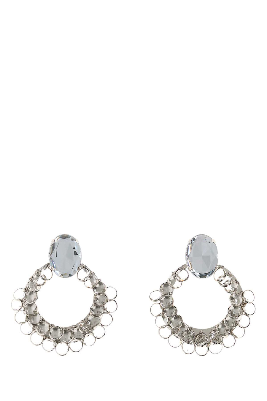 Embellished Metal Broken Chandelier Earrings Anticsilvery Spille