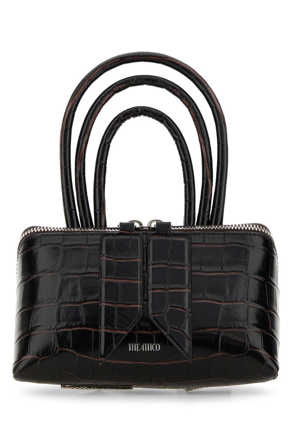 The Attico 100% calf leather shoulder bag in brown