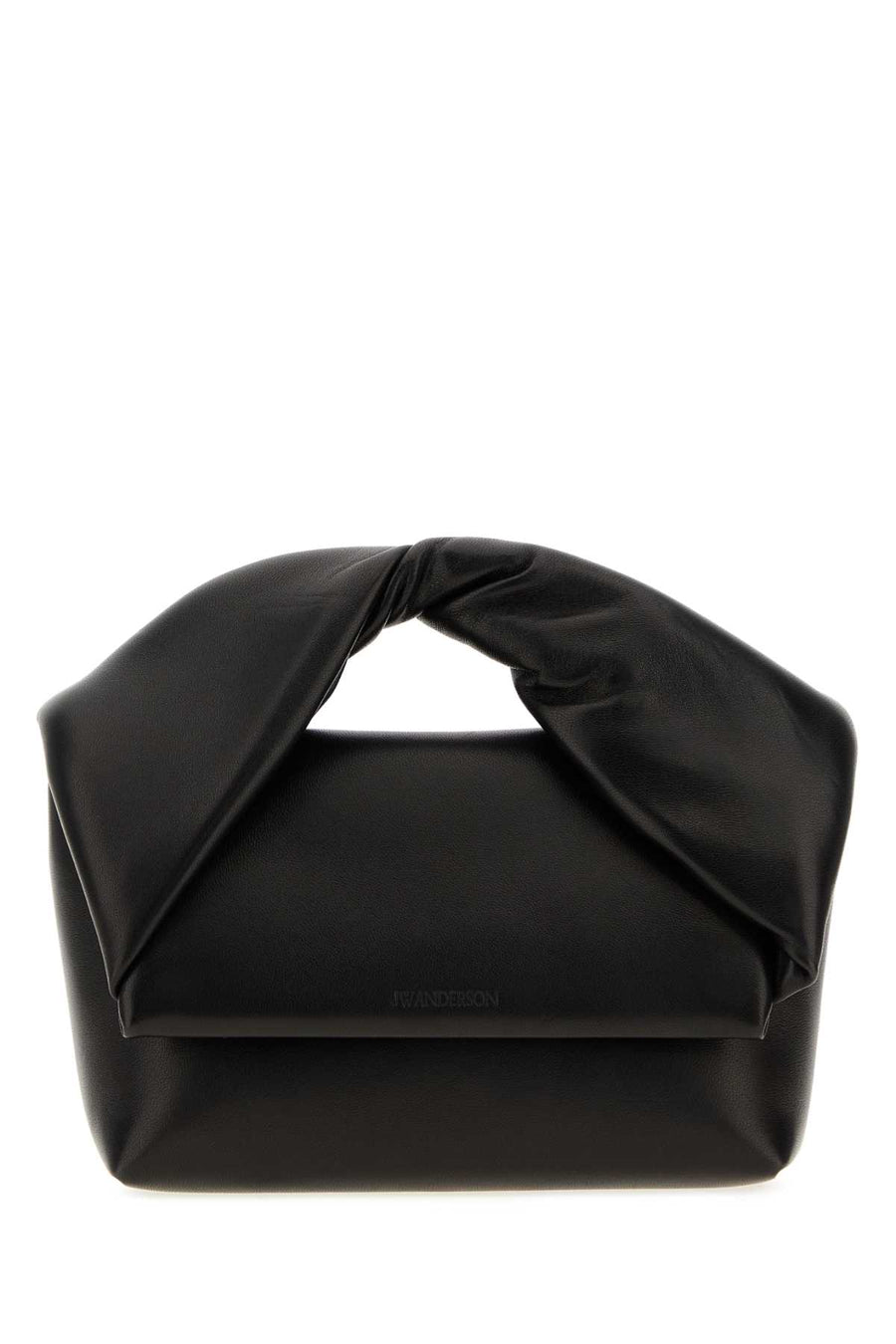 JW Anderson Twister Exterior: 100% Leather top handle bag in black