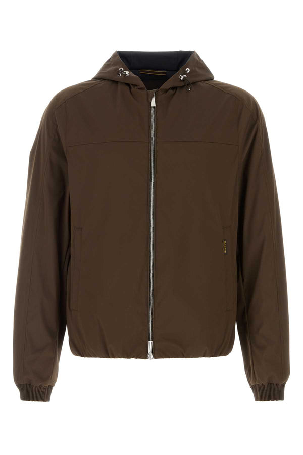 Moorer Cappuccio 96% Polyester jacket in brown