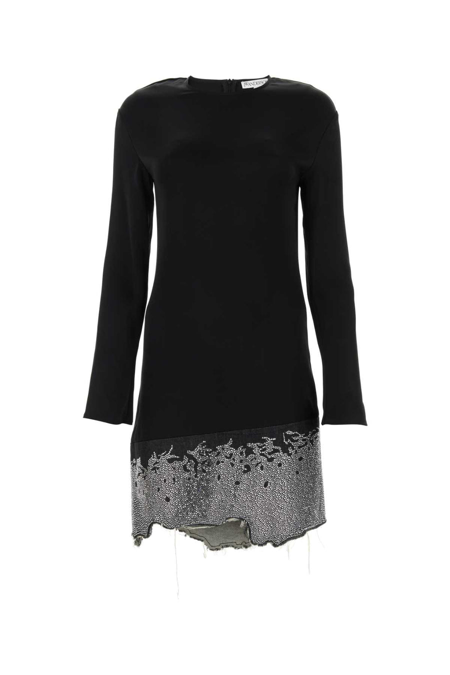 JW Anderson Glitter 86% Triacetate dress in black
